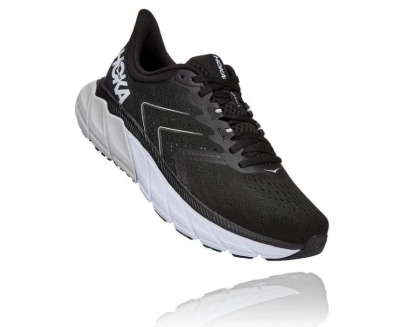 Hoka | Men's Arahi 5 Supportive Running Shoe Black / White