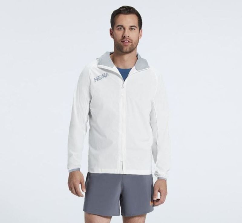 Hoka | Men's Full-Zip Wind Jacket White