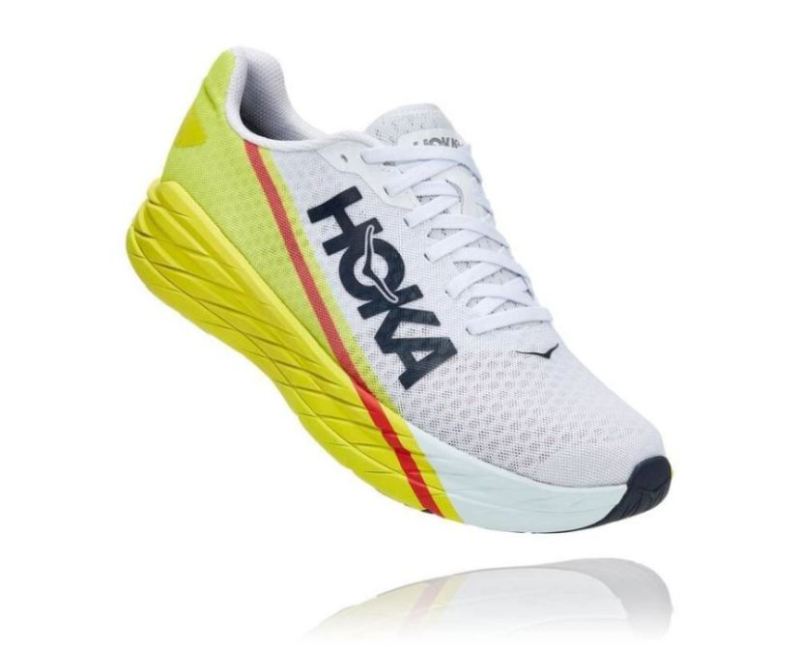 Hoka | Women's Rocket X All Gender Running Shoe White / Evening Primrose